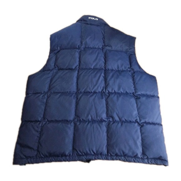 Polo Sport Ralph Lauren USA mens Puffer Vest XL Navy Down Zip Up pockets - Picture 3 of 9